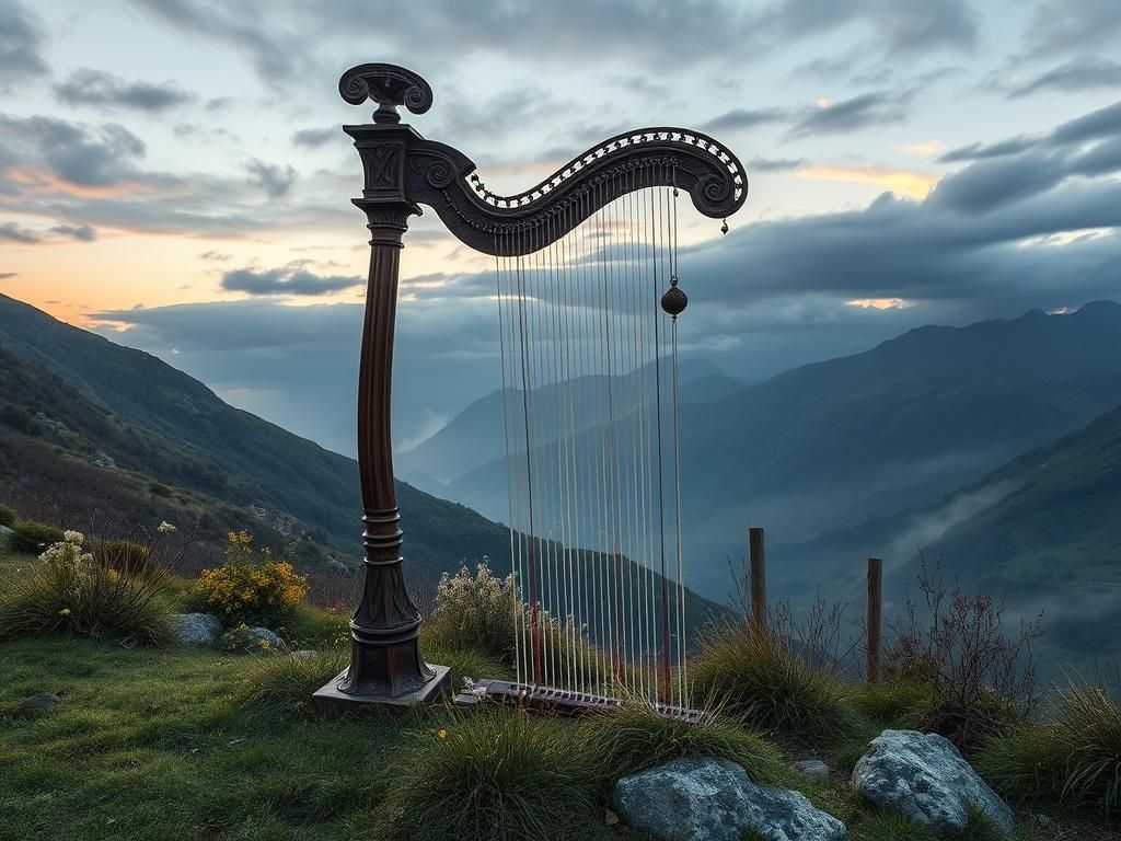 Questo puoi udirlo: un’arpa celtica che suona al tramonto in una valle scozzese